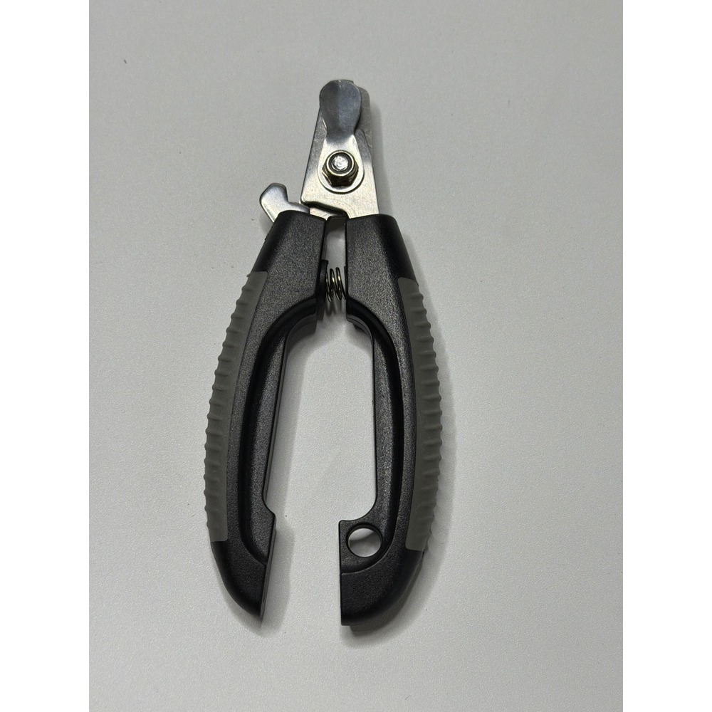 Stainless Steel Pet Nail Clippers Black Gray Ergonomic Dog Cat Grooming Trimmer